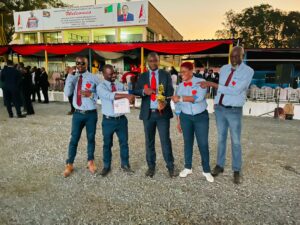Zambia international trade fair Savenda Electronics 1st prize team